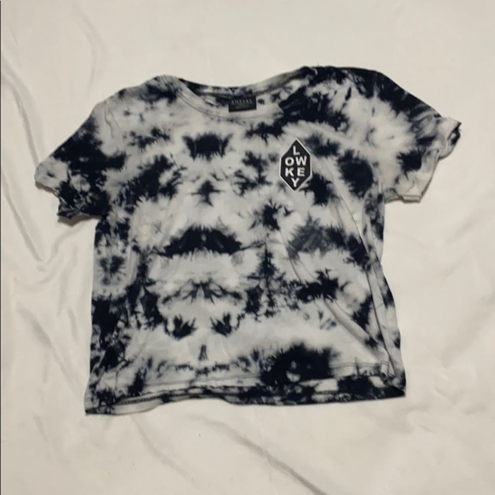 Black and white tie dye shirt